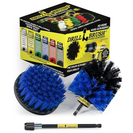 Drill Brush Power Scrubber By Useful Products 5 in W 5 in L Brush, Blue B-S-4O-5X-QC-DB